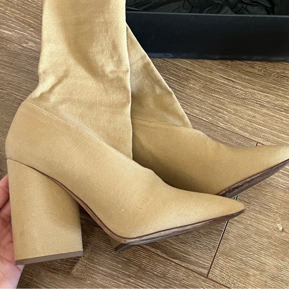 Yeezy Dollar Stretch Canvas Ankle Boots